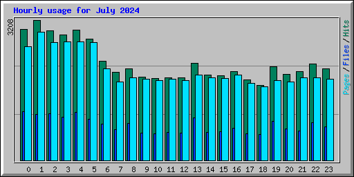 Hourly usage for July 2024