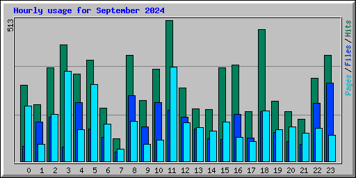 Hourly usage for September 2024